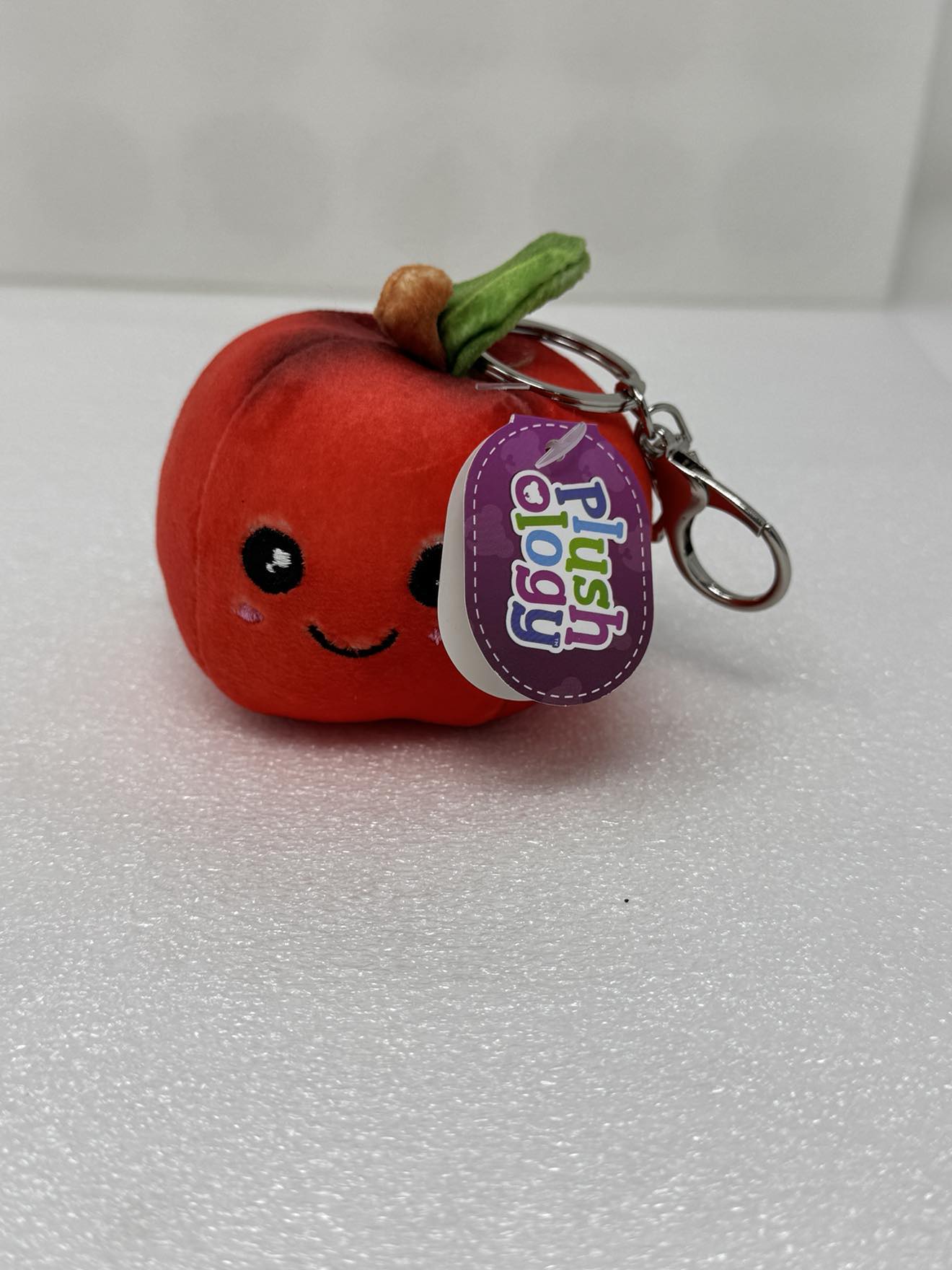 Red Apple Plush Key Ring-3"