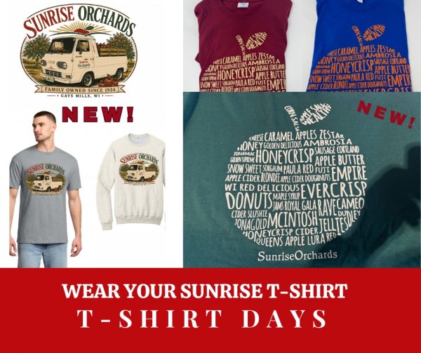 SUNRISE T-SHIRT DAYS THIS WEEKEND!