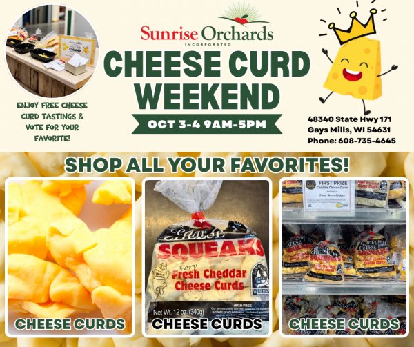 Cheese Curd Weekend Oct 3-4
