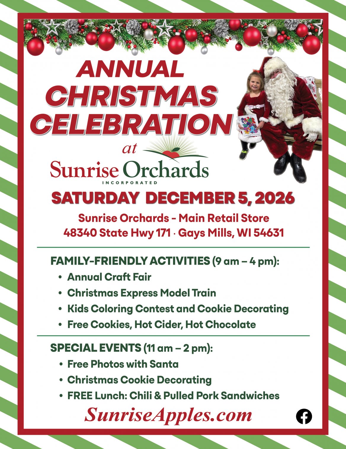 Save the date December 5th Christmas at Sunrise & Craft Fair